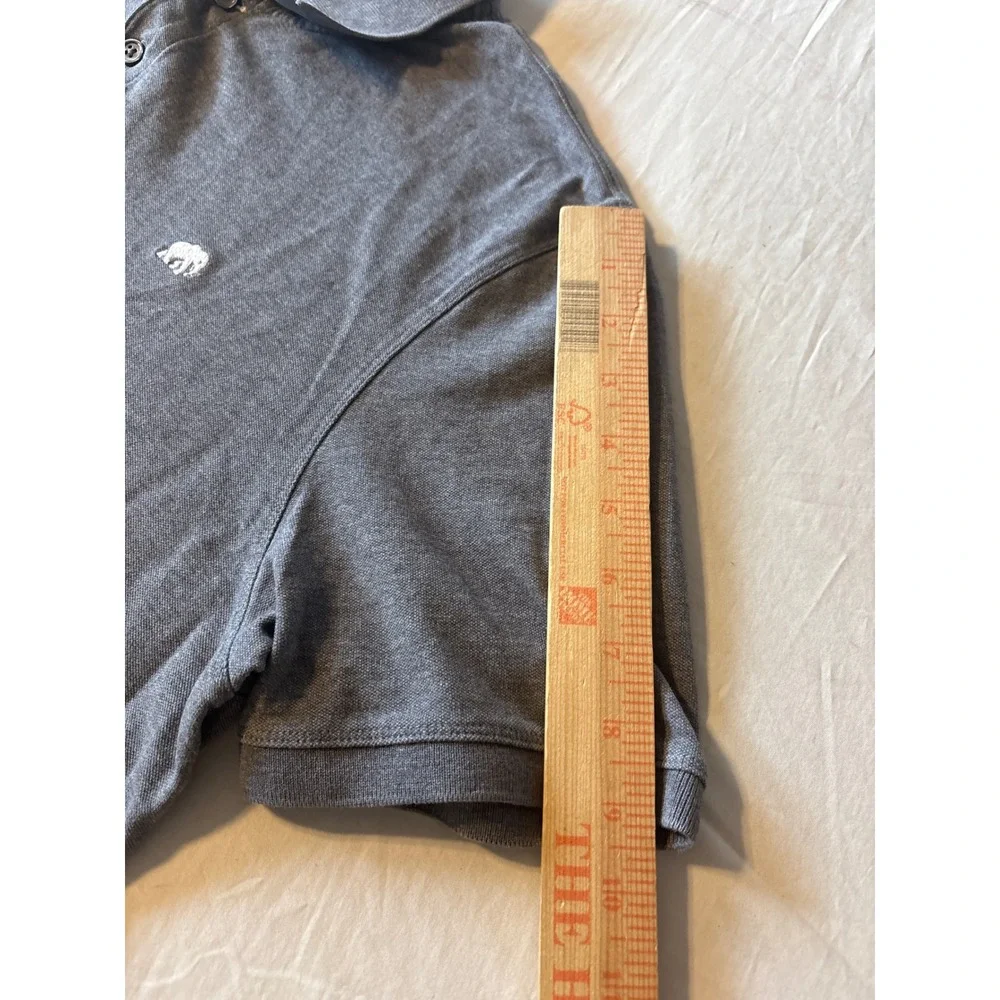 Banana Republic‎ Polo Shirt Mens XL Gray Elephant Logo Pique Knit